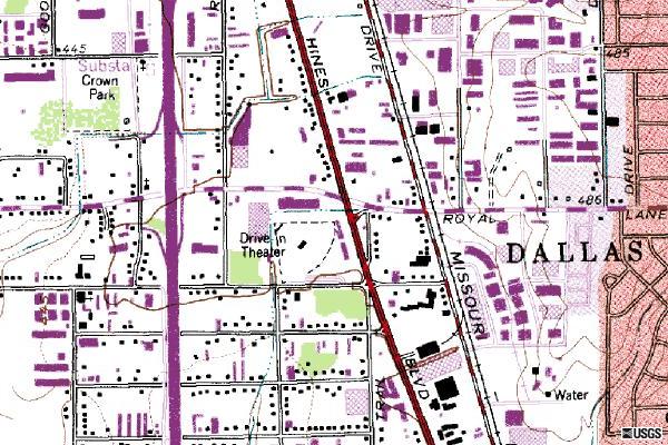 usgs topo map showing location of DI