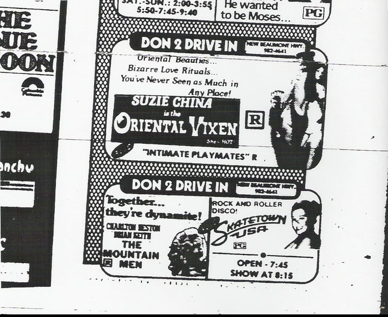 The last newspaper advertisement for the Don Drive-In Theatre on September 14, 1980.