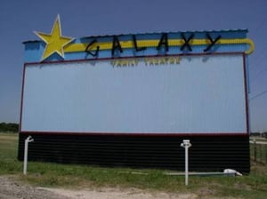 Here is an UpDated picture of the Marquee for The Galaxy Drive In..