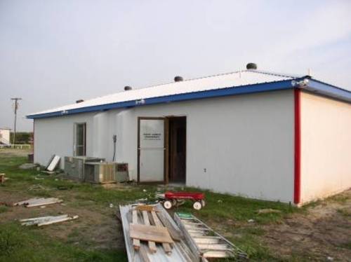 Outside shot of the Concession Stand of the Galaxy Drive In. More work to be done, BUT closer to opening.! POSSIBLY, If all goes to plan, Sometime in October.....