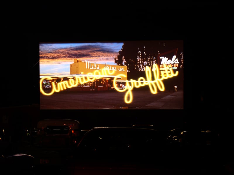 The start of the Movie 'American Graffiti'. Quite a few Hot Rods came out to see the 32 year old Movie. A few car clubs came out as well. Had a Real Good Turn out.!