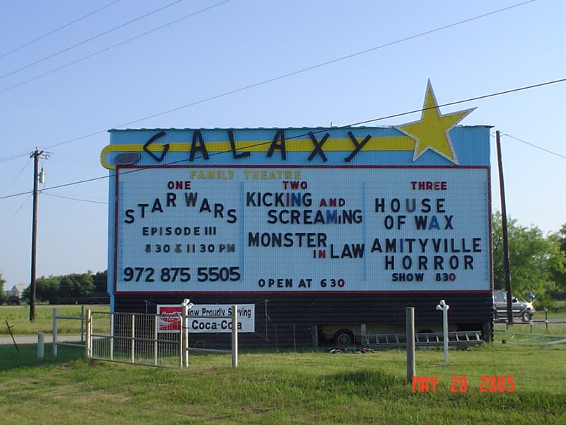 Owner Martin Murray says he has the best drive-in marquee in the country, and he might be right. As you can see in this picture, it's so big, there's room to park a car in it.