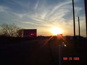 Here's a shot looking down the entrance driveway with the sun in your eyes.