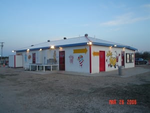 another angle of the concession building