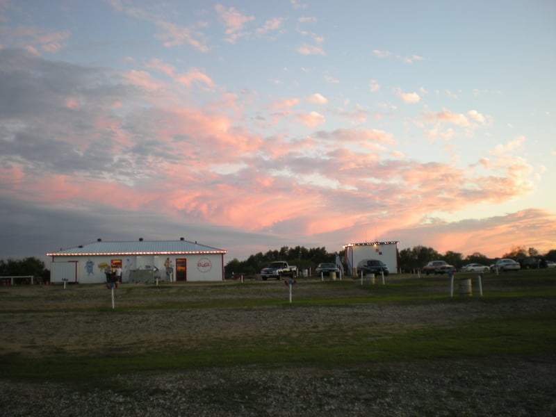 Galaxy snack bar at sunset