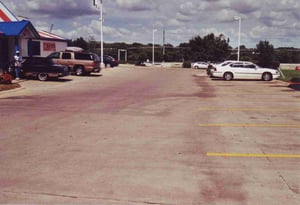 Approximate location of former ticket booth area