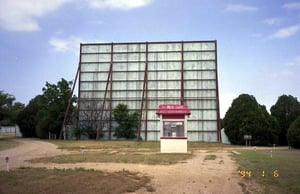 screen and ticket booth