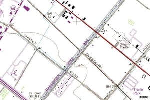 topo map of Harlingen Valley DI and another unknown drive-in