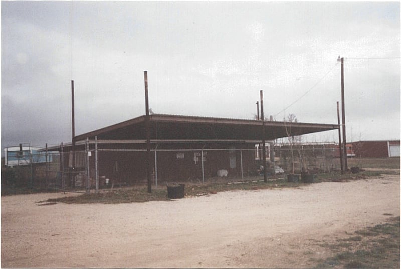 concession stand, now used by a tree service