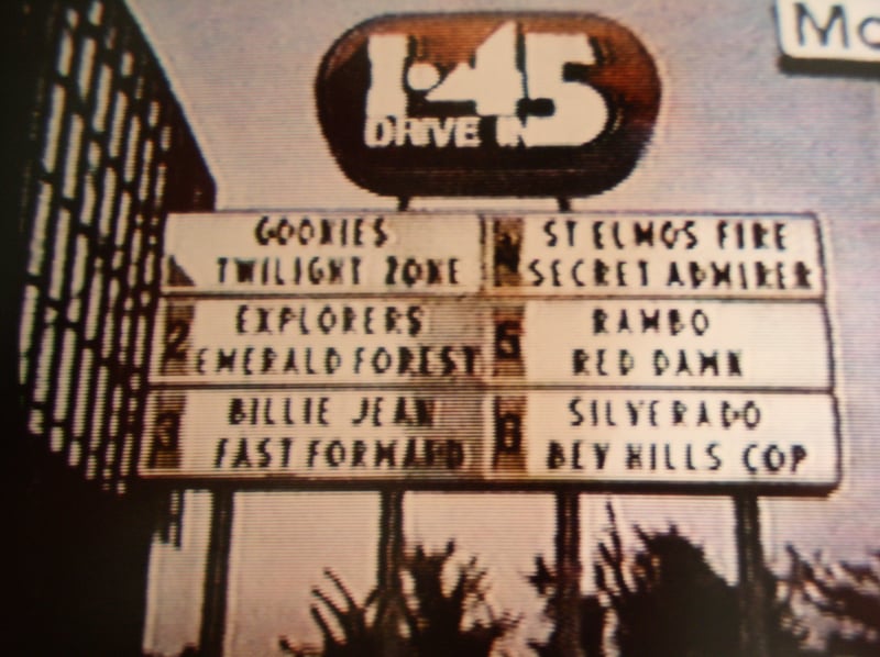 The Marquee and a small portion of the back of the Screen. This was taken from the TV! From the video "Drive In Blues"..