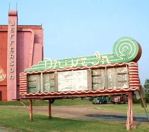 Jefferson Drive-In marquee