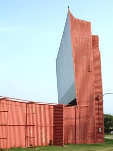 The tower screen from the side.