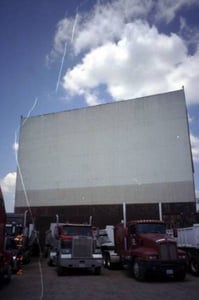 This Shot was taken from across the street at the "Family Dollar" store parking lot. Land is vacant except for the Screen.