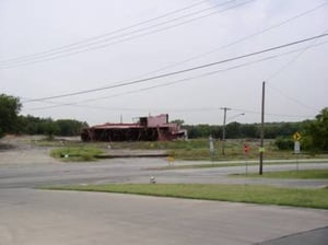 Another shot of the Big Screen laying face down. Taken from across the street in the "Family Dollar" parking lot.