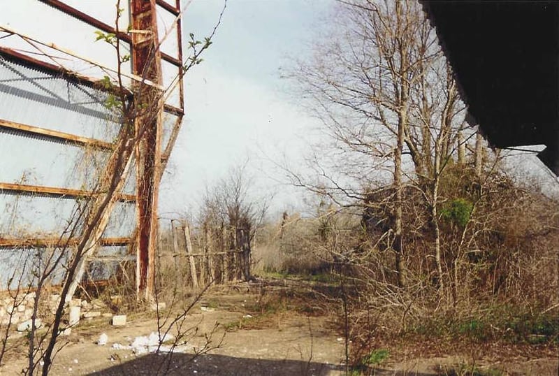 driveway to the lot, taken from the box office