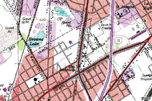 usgs topo map showing where the DI was located