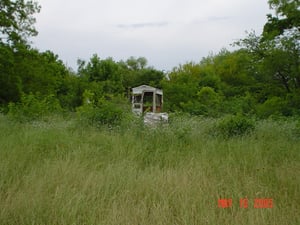 This is where the screen used to be. The ticket booth can still be seen in this picture. It was right behind the screen.