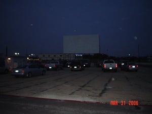 The lot is beginning to fill up on a Friday night.