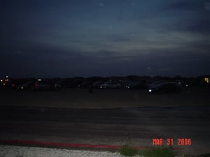 There was a good Friday night crowd. The lot can only hold about 100 cars. They told me that they eventually wanted to add 2 or 3 more screens.