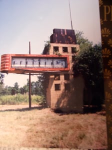 The Marquee. The Only item left of the Kilgore Drive In. This one has been closed for Long while..