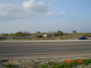 Here's a look at the front of the drive-in from across the road. Notice the "For Sale" sign.