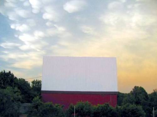 Veiw of the screen at sunset.