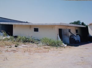 Projection Booth and hiding behind the Mobile Home is also the Concession Stand. All one Building..