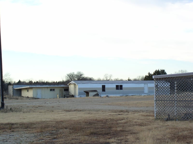 Hiding Behind the Mobile Home is the Remains of the Projection Booth/Concessions Stand.