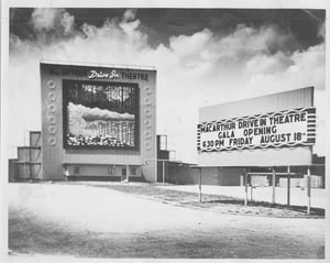 screen tower and marquee