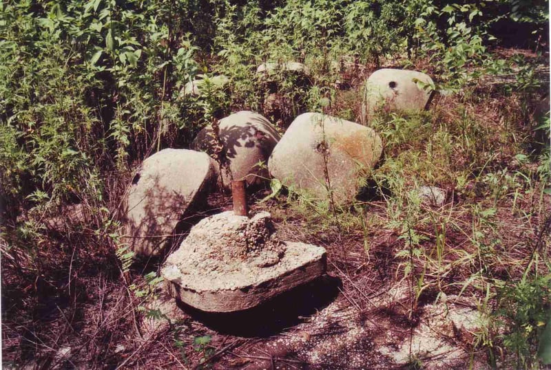 There was a pile of concrete speaker pole foundations coming up while fighting my way forward