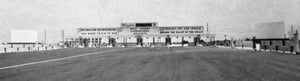 The entryway and boxoffice of McLendon's Triple Drive-in near Houston was capable of handling 3,120 cars per evening.