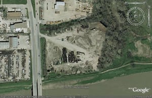 Aerial view of former drive-in site