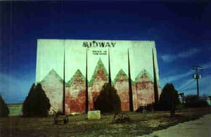 Front of screen tower.