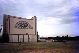 screen tower and entrance; taken July 22, 2000