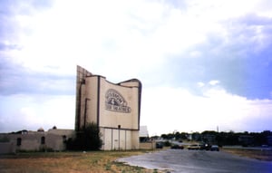 screen tower and entrance; taken July 22, 2000