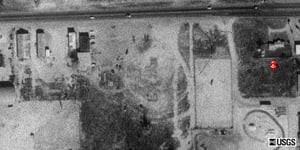 You can see left of the red thumbtack the reminence of the Mustand Drive In on Mustand Av, 79323.