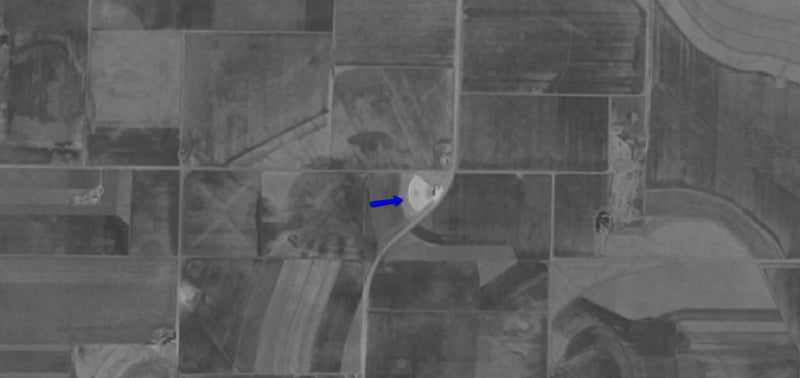 Burrows-Mustang Drive-In aerial photo from 1954