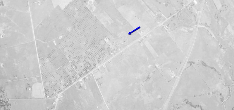 Parkway Drive-In aerial photo from 1962