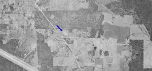 Picture Show Drive-In aerial photo from 1960