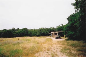 Ticket booth. The screen is to the left.