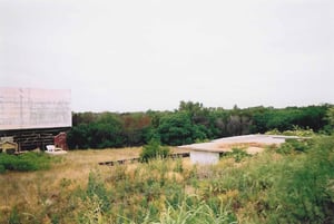 The concession building is almost build right into the side of the sloping hill.