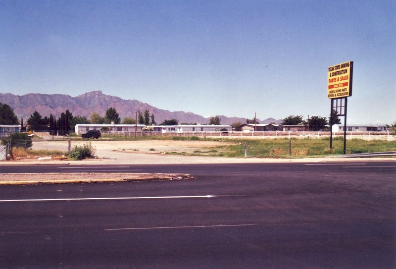 The site is occupied by a trailer park