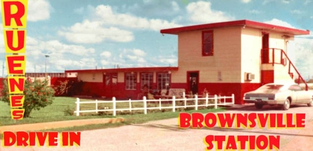 Ruenes Drive-in concession building and projector room.