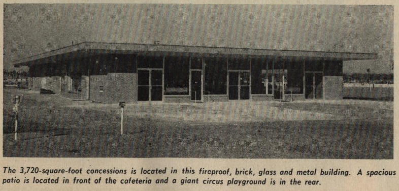 Loews Sharpstown Open-Air Theatre snack bar from the April 7, 1958 issue of Boxoffice magazine.