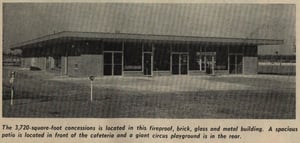 Loews Sharpstown Open-Air Theatre snack bar from the April 7, 1958 issue of Boxoffice magazine.