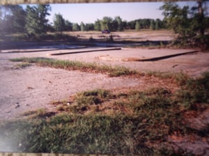 The foundation where the Ticket booth once stood..