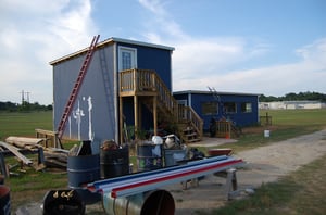 The Concessions Stand and Projection Booth. Building in Process! ANOTHER NEW Drive In coming, this time, To Tyler Texas! YEA! GOOD LUCK GUYS!