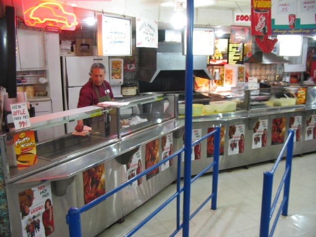 Inside the concession stand