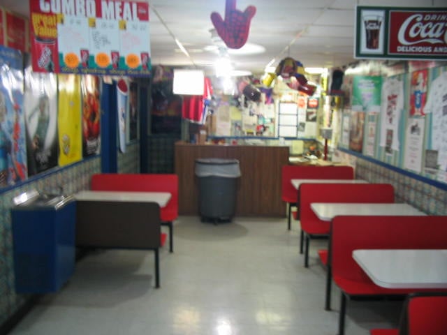Inside the concession stand