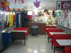 Inside the concession stand